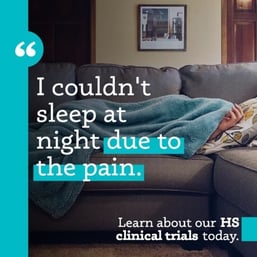 Woman laying on couch, HS, clinical research