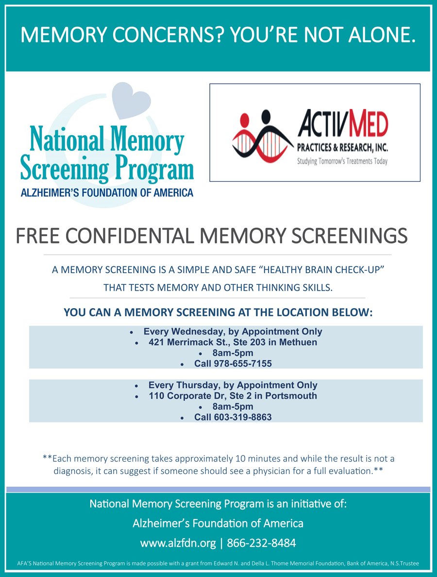 National Memory Screening Program
